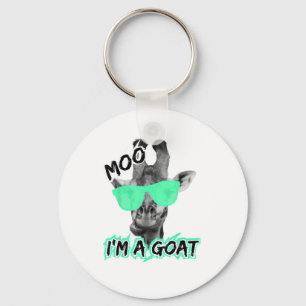 Llavero Graciosa jirafa Shirt Moo Soy un animal de zoológi