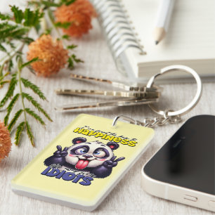 Llavero Graciosa palabra sarcasmo arte panda oso