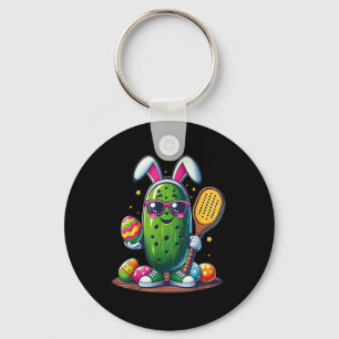 Llavero Graciosa Pickle De Pascua Jugando Pickleball Paddl