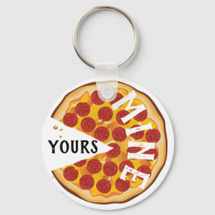 Llavero Graciosa pizza de pepperoni lindo