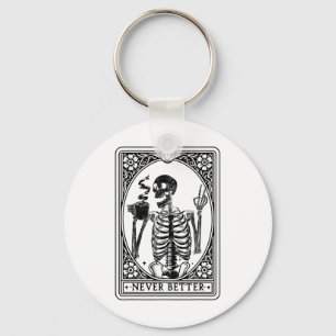 Llavero Graciosa Tarjeta Tarot Skeleton Nunca Mejor Calave
