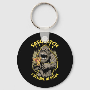 Llavero Graciosas lonas de Sasquatch que creo en Pizza