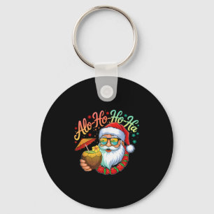 Llavero Gracioso Alo-ho-ha Santa Surfing Christma