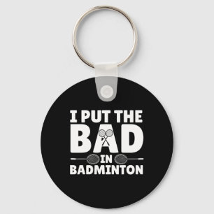 Llavero Gracioso Arte De Badminton Para Hombres Transporta