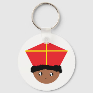 Llavero Gracioso Arte Infantil Cute San Nicolás Zwarte Pie