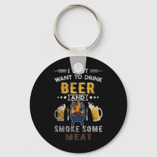 Llavero Gracioso Bbq Chef Cerveza ahumada Carne Lover Cita