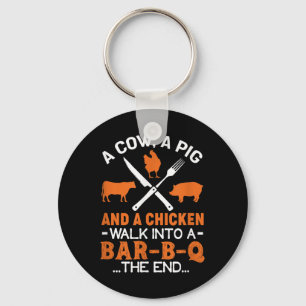 Llavero Gracioso Bbq Grill Diseñar Una Vaca Un Cerdo Y Una