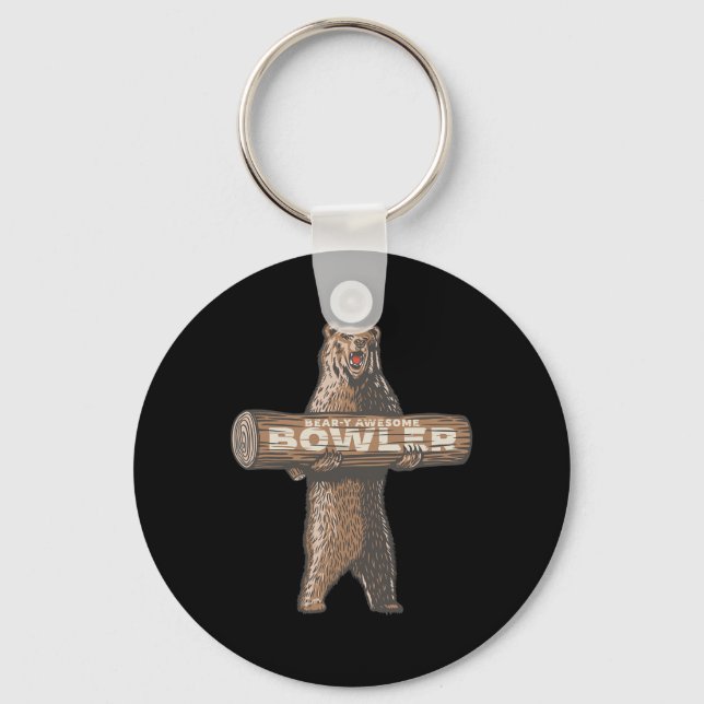 Llavero Gracioso Bowler Bowler con un agudo dicho (Anverso)