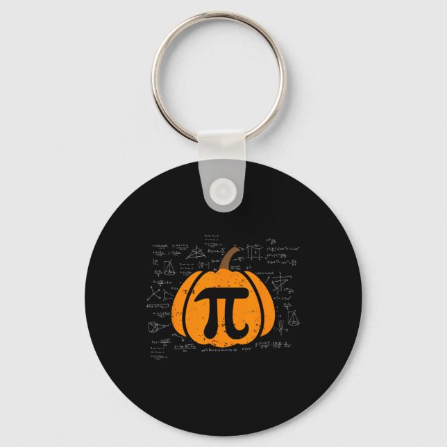 Llavero Gracioso calabaza Pie Math Math Teacher Halloween  (Anverso)