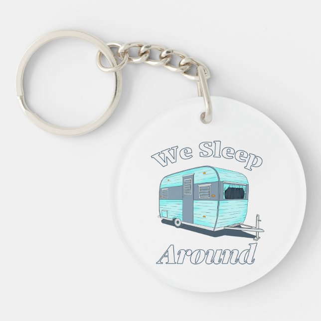 Llavero Gracioso camping dormimos alrededor de RV (Frente)