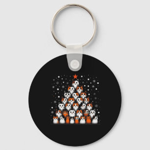 Llavero Gracioso Cat Santa Christmas Tree Gats Xmas Tree M