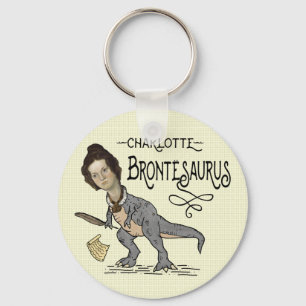 Llavero Gracioso Charlotte Bronte Saurus Lector de Libros