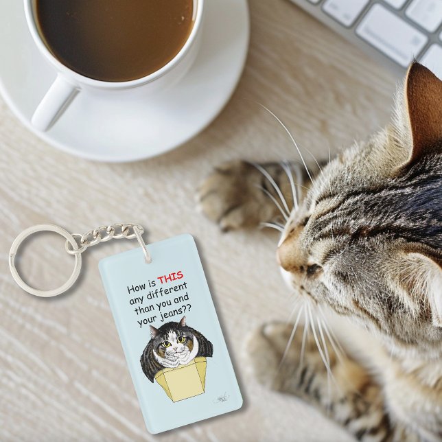 Llavero Gracioso Chubby Tabby Cat Box (Subido por el creador)