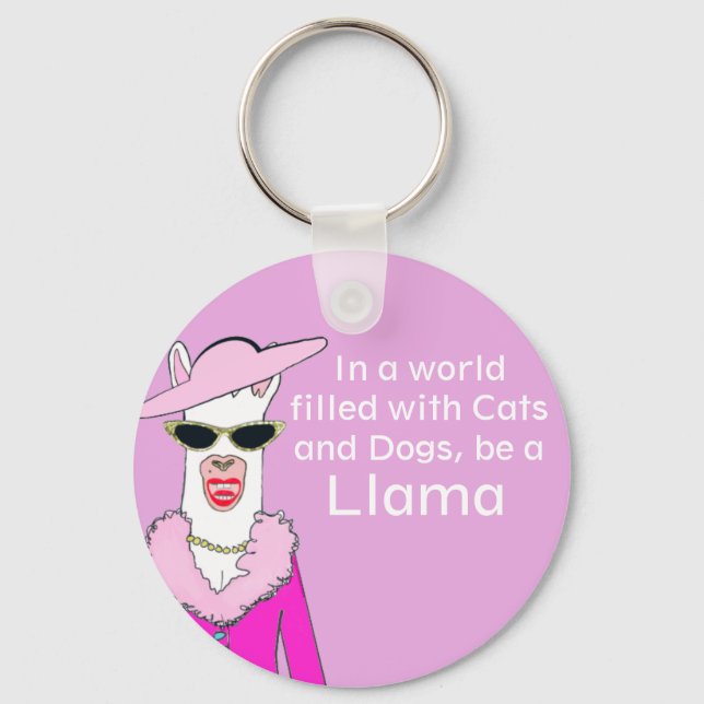 Llavero Gracioso consejo de Llama de la Dama Rosa (Anverso)