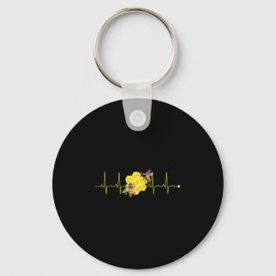 Llavero Gracioso corazón de Bee Heartbeat Hive Naturaleza