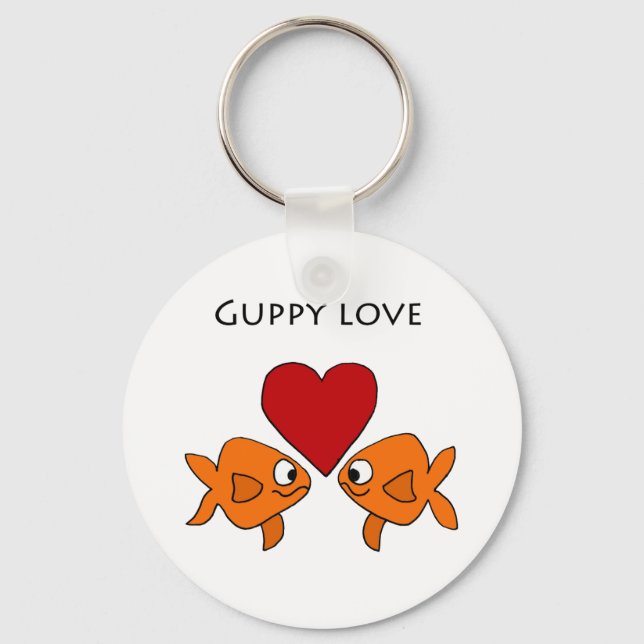 Llavero Gracioso Diseño De Amor Guppy (Anverso)