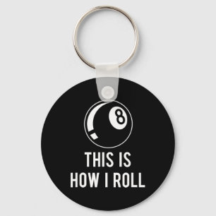 Llavero Gracioso Diseño De Billares Para Jugadores De Pisc
