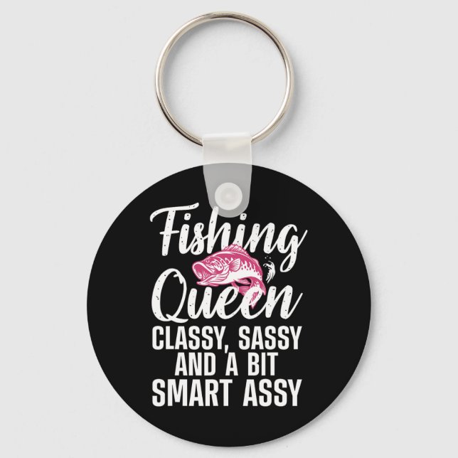Llavero Gracioso Diseño De Reina De Pesca Para Mujeres Pes (Anverso)