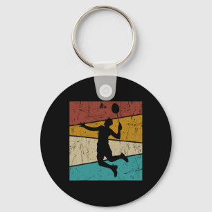 Llavero Gracioso Dminton Shuttle Vintage Retro Para Hombre