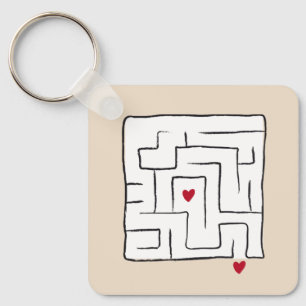 Llavero Gracioso dulce mano dibujado Maze Valentine Regalo