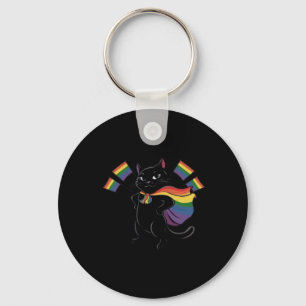 Llavero Gracioso Gato Ally Bandera Arcoiris Mes Orgullo Ga