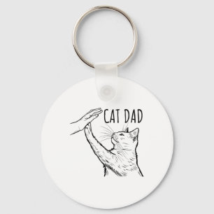 Llavero Gracioso gato papá padre día mejor gato papá mano