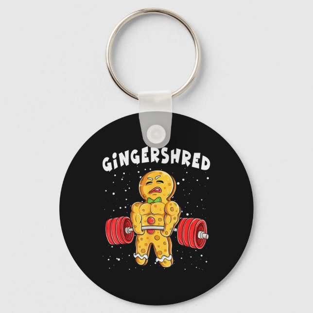Llavero Gracioso Gingerbread Xmas Deadlift Tee Uni-adultos (Anverso)