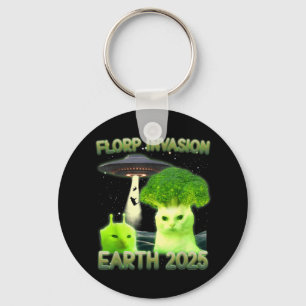 Llavero Gracioso Glerp Glorp Funny Alien Cat Meme Vintage 