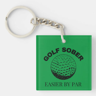 Llavero Gracioso Golf Sober Más Fácil Por Par Golfing Quit