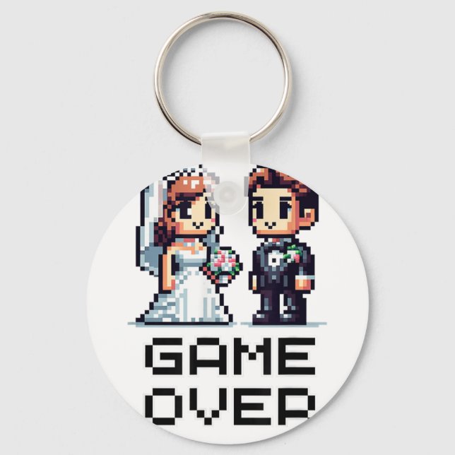 Llavero Gracioso Groom Boda de Novia Bacheler Party Retro  (Anverso)