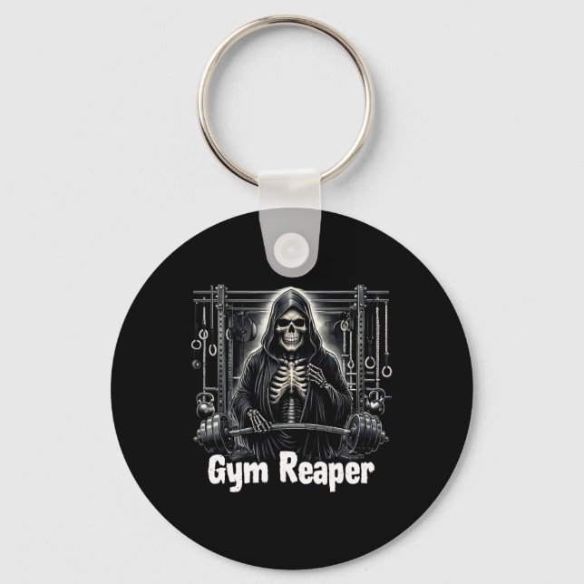 Llavero Gracioso Gym Reaper Workout Bodybuilding (Anverso)