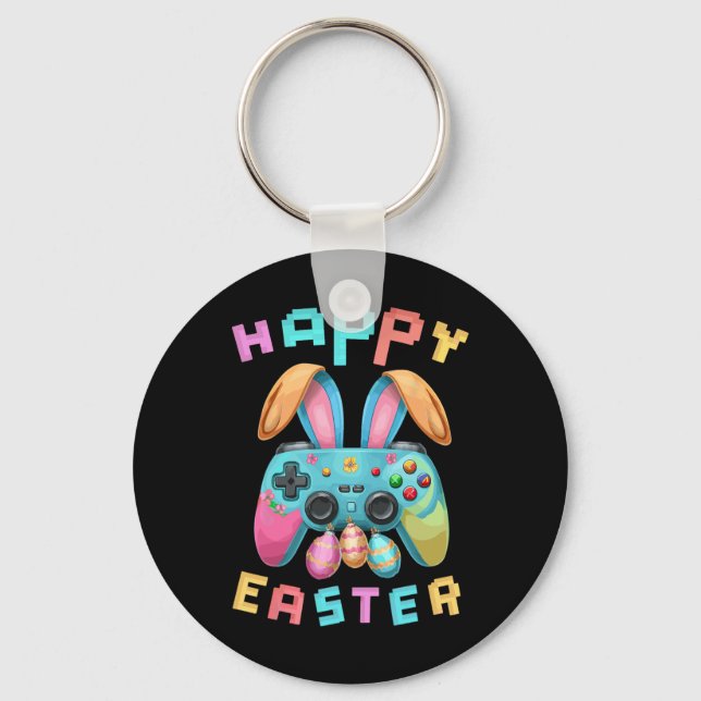 Llavero Gracioso Happy Easter Bunny Gaming Controller B (Anverso)