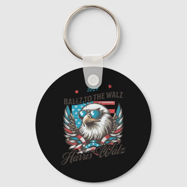 Llavero Gracioso Harris Walz 2024 Ballz A Las Elecciones D (Anverso)