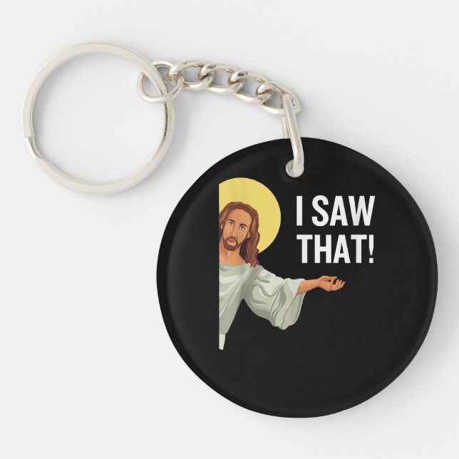 Llavero Gracioso Jesús Meme Vi Que La Cita Cristiana Es Di (Frente)
