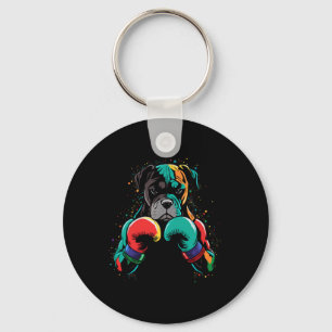 Llavero Gracioso Kickboxing O Boxeo De Boxeo Perro Hombres