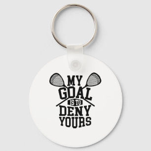 Llavero Gracioso Lacrosse Goalie - Mi Objetivo Es Negar Lo