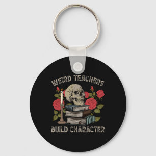 Llavero Gracioso libro de esqueletos Floral Skull profesor