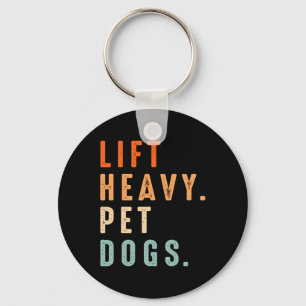 Llavero Gracioso Lift Heavy Mascota Perros Gimnasio Peso L