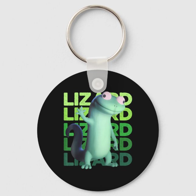 Llavero Gracioso Lizard Meme Hombres (Anverso)