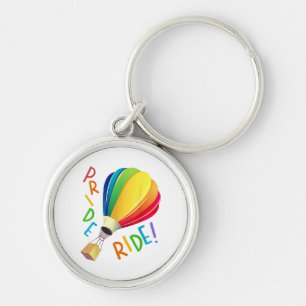 Llavero Gracioso orgullo gay en globo aerostático con glob