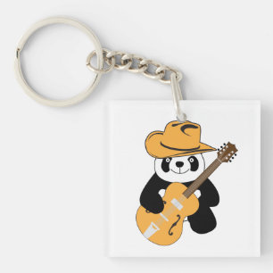 Llavero Gracioso panda con guitarra