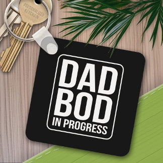 Llavero Gracioso Papá Cuerpo en Progreso Humor Día del Pad