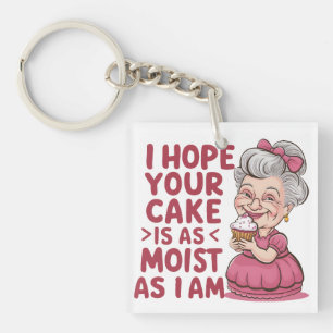 Llavero Gracioso pastel de pan, abuela cita a pastelería