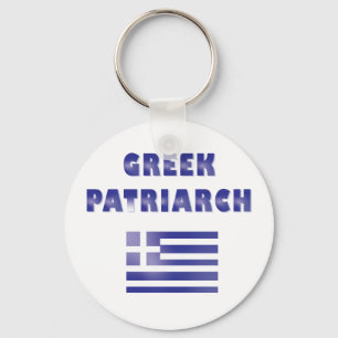 Llavero Gracioso patriarca griego Grecia azul blanco