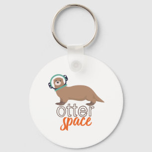 Llavero Gracioso Personalizado de Humor y Otter Space para