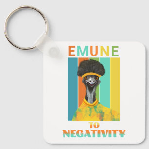 Llavero Gracioso piño de pájaro de Emu - inmune a la negat
