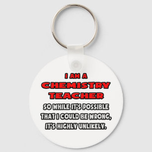 Llavero Gracioso profesor de química. Muy improbable