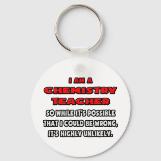 Llavero Gracioso profesor de química. Muy improbable