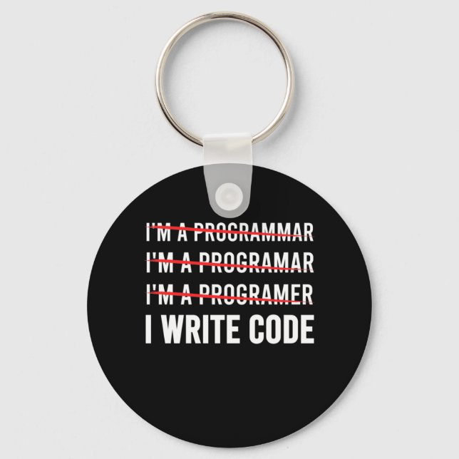 Llavero Gracioso programador I Wite Code (Anverso)