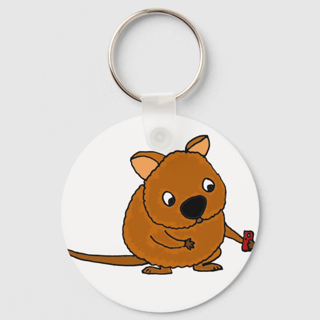 Llavero Gracioso Quokka Tomando Selfie (Anverso)